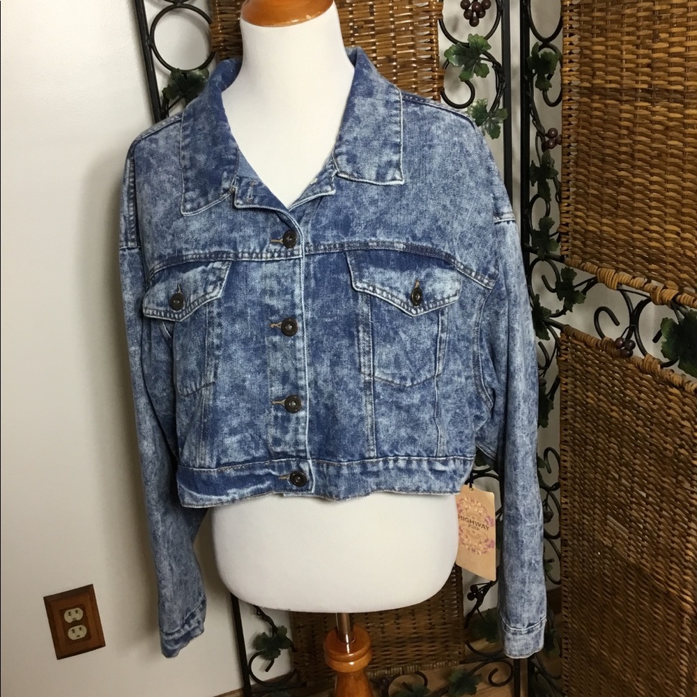 Highway Jeans Distressed Blue Jacket,NWT Size 3X
